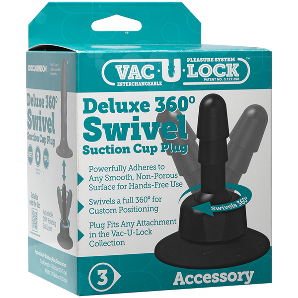Vac-u-lock Deluxe 360 Swivel Suction Cup Plug