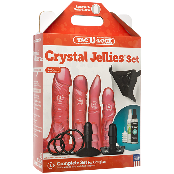 Vac-u-lock Crystal Jellies Set - Pink