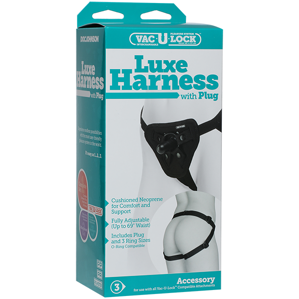 Vac-u-lock Platinum Edition Accessories Luxe Harness - Black