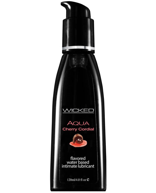 Wicked Sensual Care Aqua Water Based Lubricant 4 oz | Cherry Cordial