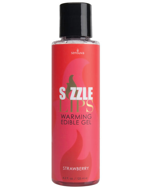 Sizzle Lips Warming Gel Bottle-Strawberry