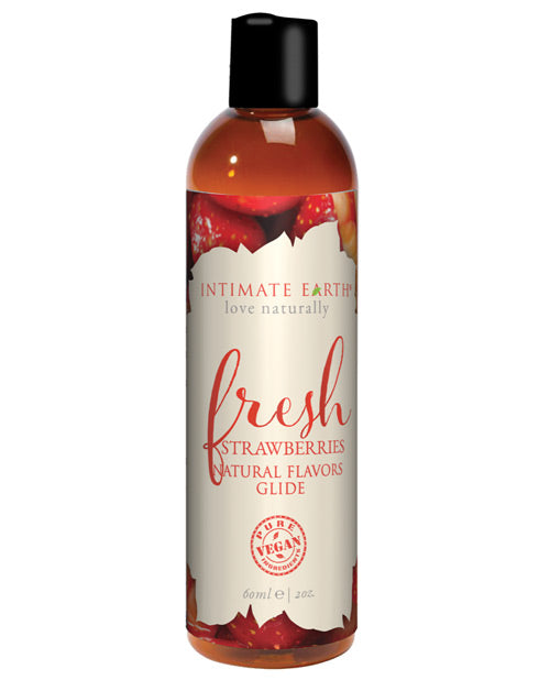 Intimate Earth Natural Flavors Glide | Fresh Strawberries 60 ml