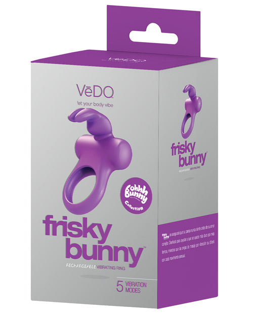 Vedo Frisky Bunny Rechargeable Vibrating Ring | Perfectly Purple