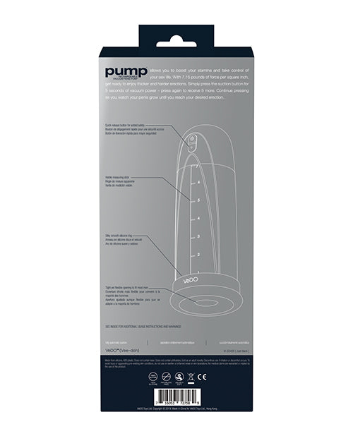 Vedo Pump Rechargeable Vacuum Penis Pump - Just Black