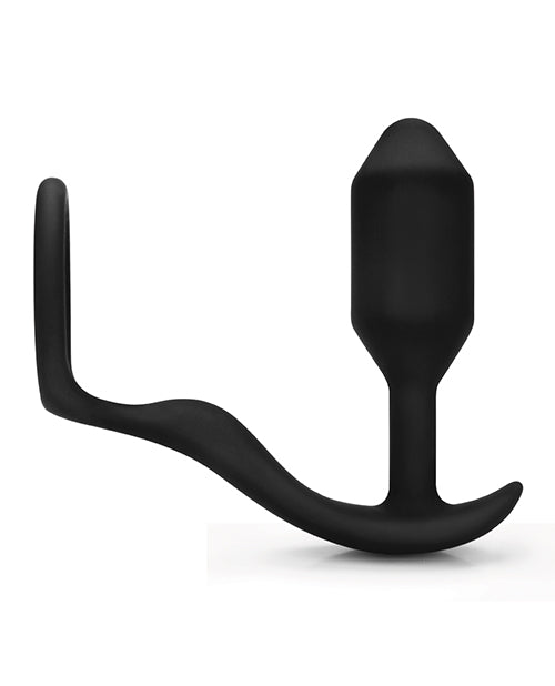 b-Vibe Snug & Tug Weighted Silicone Butt Plug & Penis-Ring