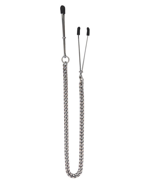 Spartacus Adjustable Tweezer Nipple Clamps W/jewel Chain