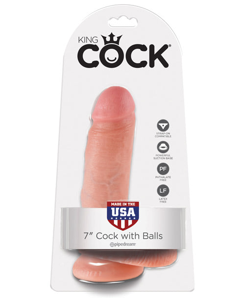 King Cock 7" Cock w/ Balls | Flesh