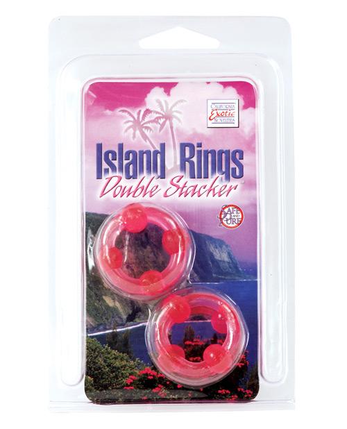 Island Rings Double Stacker - Pink