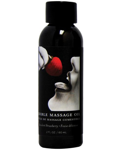 Earthly Body Edible Massage Oil | Strawberry 2oz 