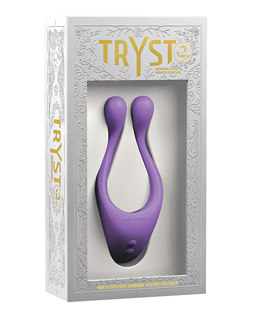 Tryst V2 Bendable Multi Zone Massager W/remote | Purple 
