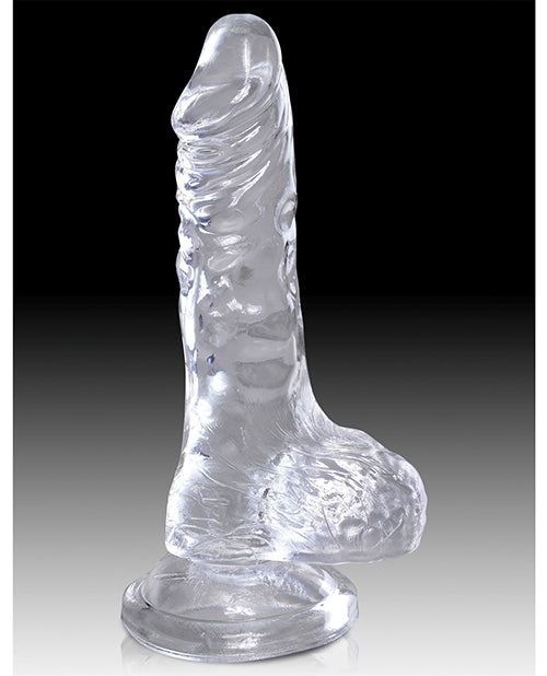 King Cock Clear Cock W/balls | 4"