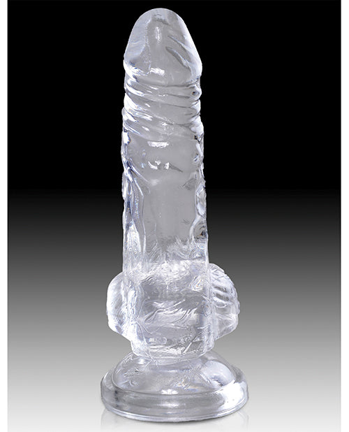 King Cock Clear Cock W/balls | 4"