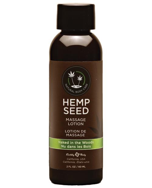 Earthly Body Hemp Seed Massage Lotion | Naked In The Woods 2 oz 