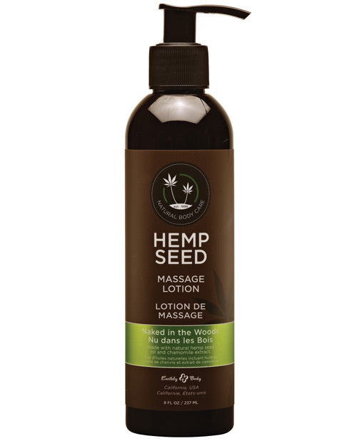 Earthly Body Hemp Seed Massage Lotion | Naked In The Woods 8oz 