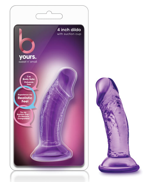 Blush B Yours Sweet N Small 4" Dildo w/ Suction Cup | Purple