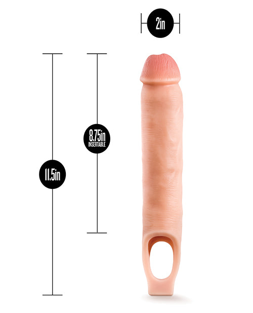 Blush Performance Plus Silicone Cock Sheath Penis Extender - Flesh