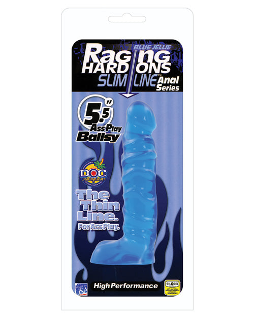 Raging Hard Ons Slimline Ballsy - Blue Jelly 5.5"