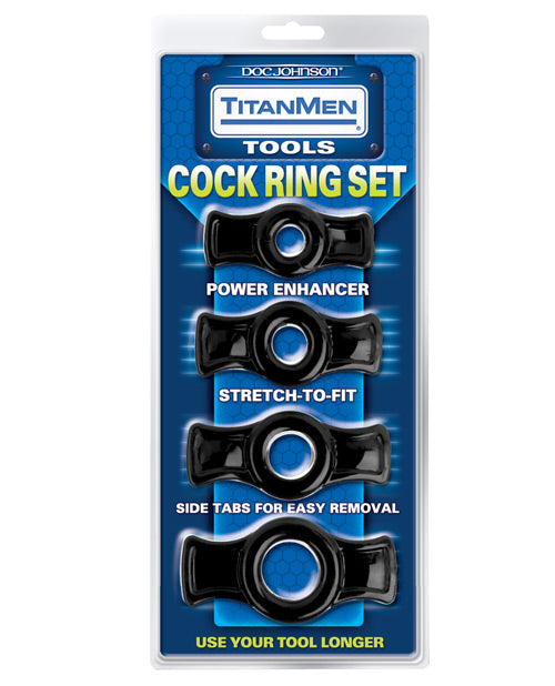 Titanmen Tools Cock Ring Set | Black 