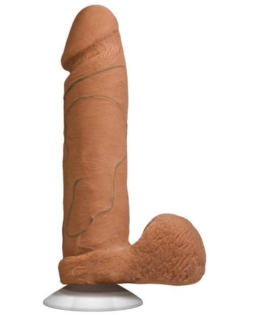 Realistic Ultraskyn Cock W/balls | Brown 8"