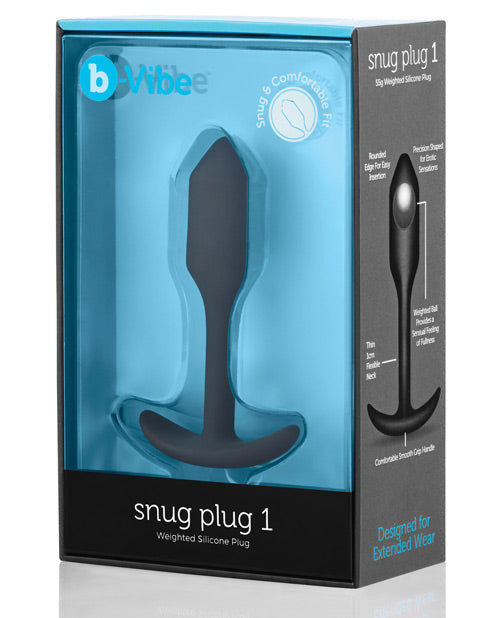 B-vibe Weighted Snug Plug 1 - Black