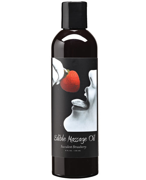 Earthly Body Hemp Edible Massage Oil | Strawberry 