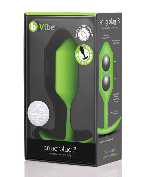 B-vibe Weighted Snug Plug 3 - Lime