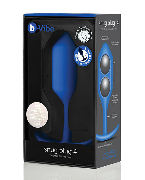 B-vibe Weighted Snug Plug 4 - Navy