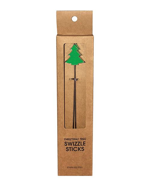 Tree Reusable Stainless Steel (dishwasher Safe) Swizzle Stick - Pack Of 2