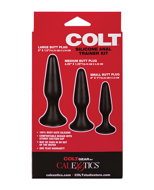 Colt Silicone Anal Trainer Kit - Black