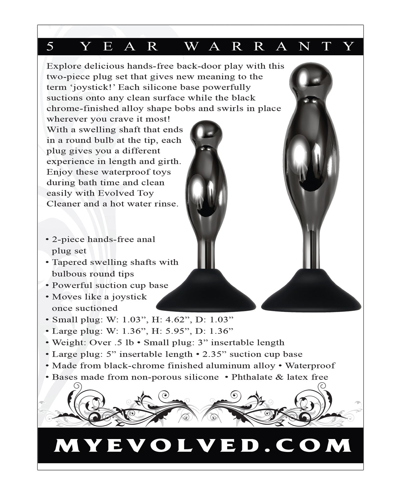 Evolved Joy Sticks - Black/chrome