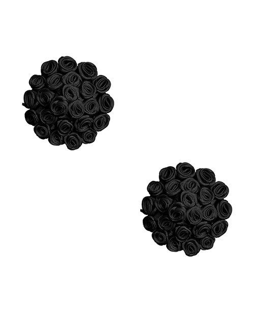 Burlesque Nightfall Roses Reusable Silicone Nipztix - Black O/s