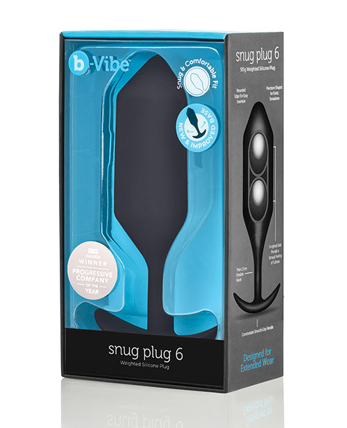 B-vibe Weighted Snug Plug 6 - Black