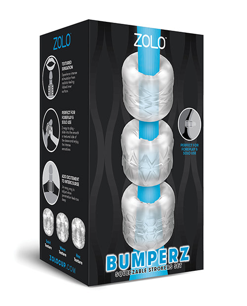 Zolo Bumperz Squeezable Stroker Set - Clear