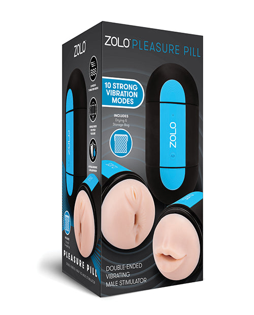 Zolo Pleasure Pill Double Ended Vibrating Stimulator - Ivory