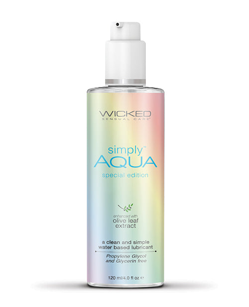 Wicked Sensual Care Aqua Special Edition Water Based Lubricant - 4 Oz