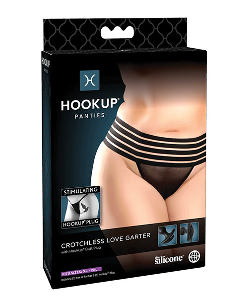 Hookup Panties Crotchless Love Garter