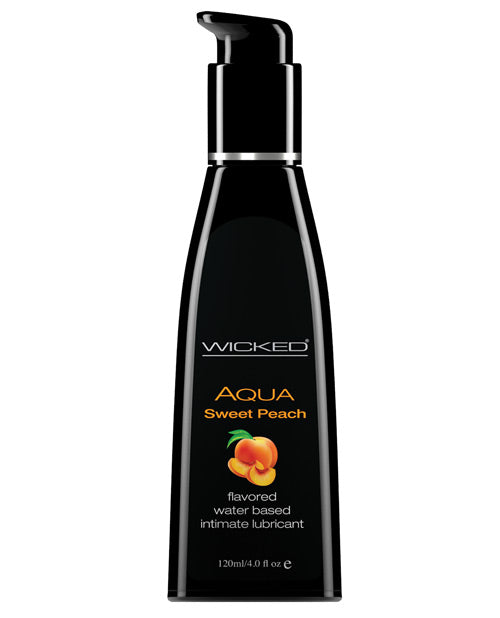Wicked Sensual Care Aqua Water Based Lubricant 4 oz | Sweet Peach