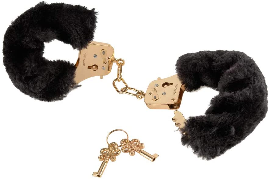 Fetish Fantasy Gold Deluxe Furry Cuffs - Gold