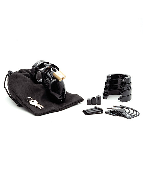 Cb-6000 2 1/2" Cock Cage & Lock Set - Black