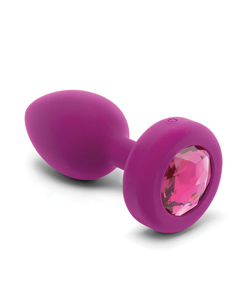 B-vibe Vibrating Jewel Plug - Pink Ruby