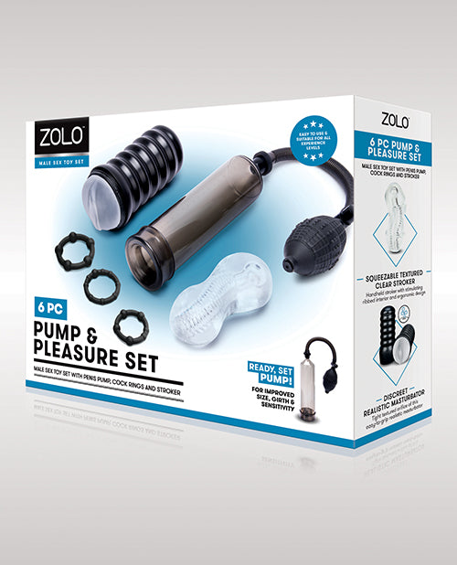 Zolo 6 Pc Pump & Pleasure Set - Black