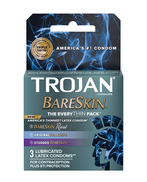 Trojan Bareskin Everythin Condom - Variety Pack Of 3