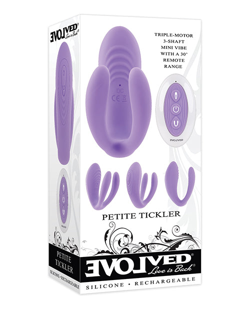 Evolved Petite Tickler Mini Vibe W/remote - Purple