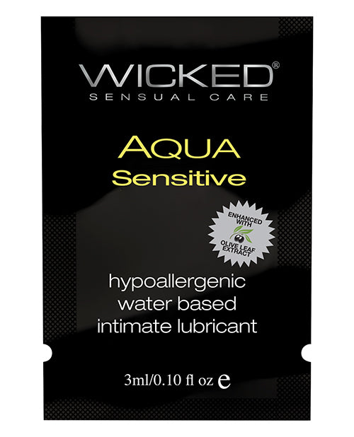 Wicked Sensual Care Hypoallergenic Aqua Sensative Water Based Lubericant - .1 Oz