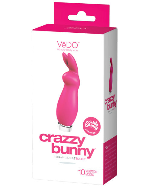 Vedo Crazzy Bunny Rechargeable Bullet | Pretty Pink