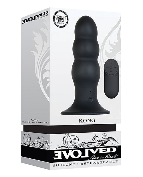  Evolved Kong Rechargeable Anal Plug - Black