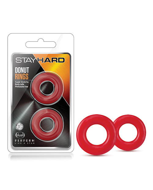 Stay Hard Donut Rings 3-Pack - Red
