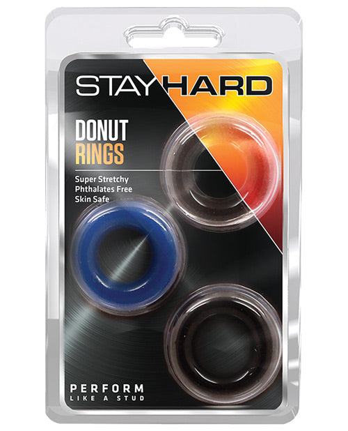 Stay Hard Donut Rings 3-Pack - Assorted