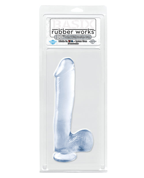 Basix Rubber Works 10" Dong w/ Suction Cup