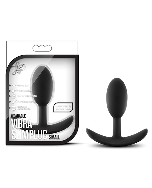 Luxe Wearable Vibra Slim Plug Small - Black
